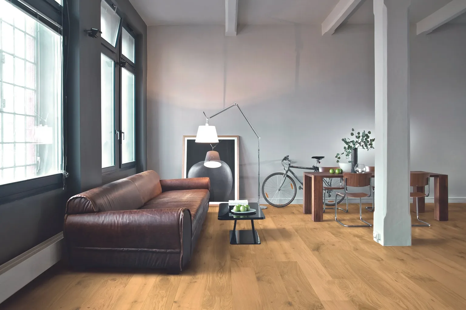 Light timber flooring brightening a Melbourne inner-east living room