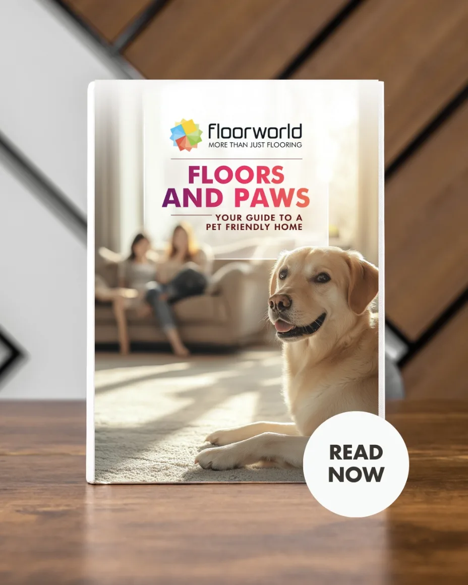 Scratch-resistant hybrid flooring in a pet and kid friendly Melbourne home