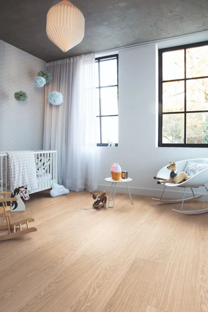 Light oak flooring in a nursery, Camberwell Floorworld