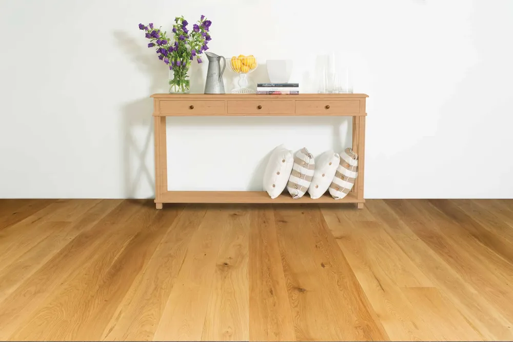 Natural oak timber flooring
