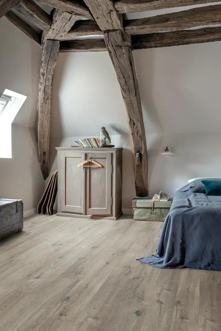 Hybrid flooring installed in a living space