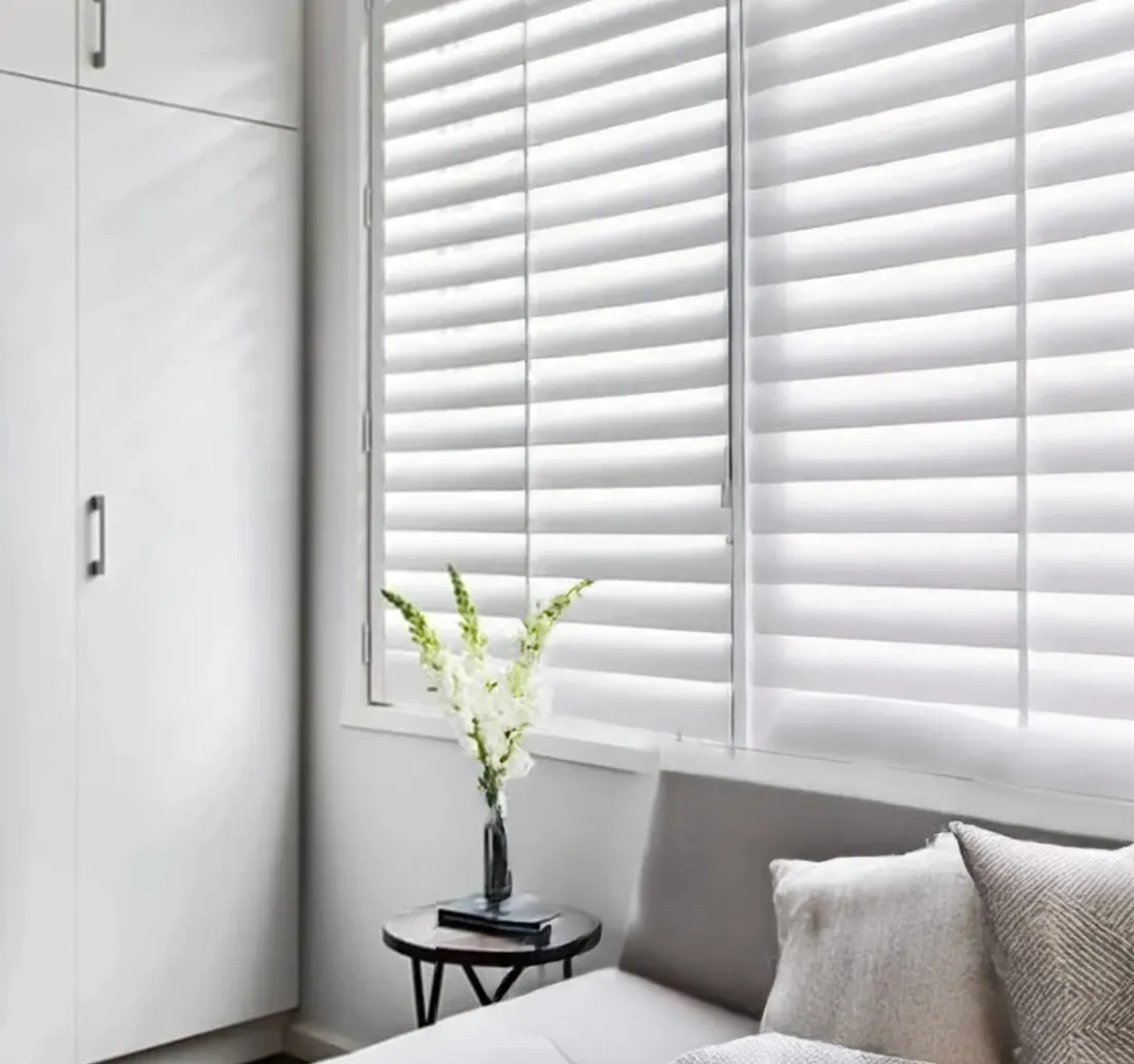 Shutters and window furnishings installed in a home
